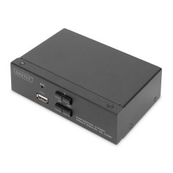 Przełącznik KVM DIGITUS 2 portowy HDMI, 4K 30Hz | PartsPC.pl