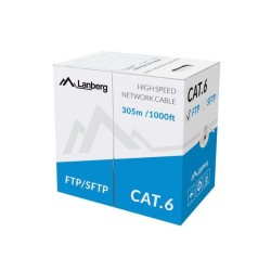 Kabel FTP Lanberg kat. 6 305m drut CU szary | PartsPC.pl