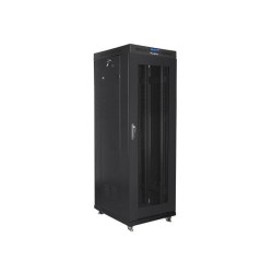 Szafa instalacyjna Rack stojąca 19" 37U 600x800 czarna drzwi perforowane
