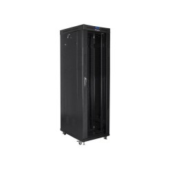 Szafa instalacyjna Rack stojąca 19" 42U 600x1000 czarna drzw… | PartsPC.pl