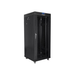 Szafa instalacyjna Rack stojąca 19" 27U 600x600 czarna drzwi… | PartsPC.pl