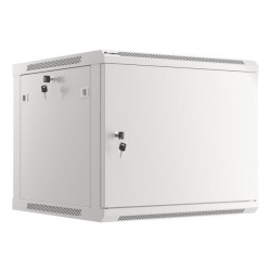 Szafa instalacyjna Rack wisząca 19" 9U 600x600 szara drzwi m… | PartsPC.pl