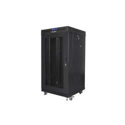 Szafa instalacyjna Rack stojąca 19" 22U 600x600 czarna drzwi… | PartsPC.pl
