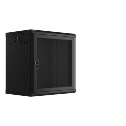 Szafa instalacyjna Rack wisząca 19" 12U 600x450 czarna drzwi… | PartsPC.pl
