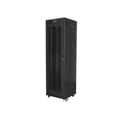 Szafa instalacyjna Rack stojąca 19" 42U 600x600 LCD Drzwi Perforowane