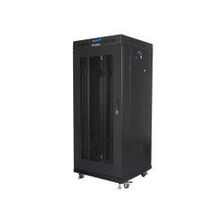 Szafa instalacyjna Rack stojąca 19" 27U 600x600 czarna drzwi… | PartsPC.pl