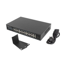 Switch niezarządzalny Lanberg 24x 1Gb PoE+/2x Gb 2x SFP Rack… | PartsPC.pl