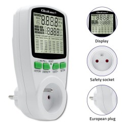 Watomierz Qoltec Licznik zużycia energii PM0627 z... | PartsPC.pl
