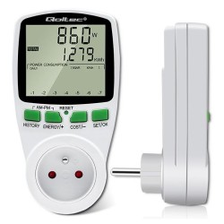 Watomierz Qoltec Licznik zużycia energii PM0627 z... | PartsPC.pl