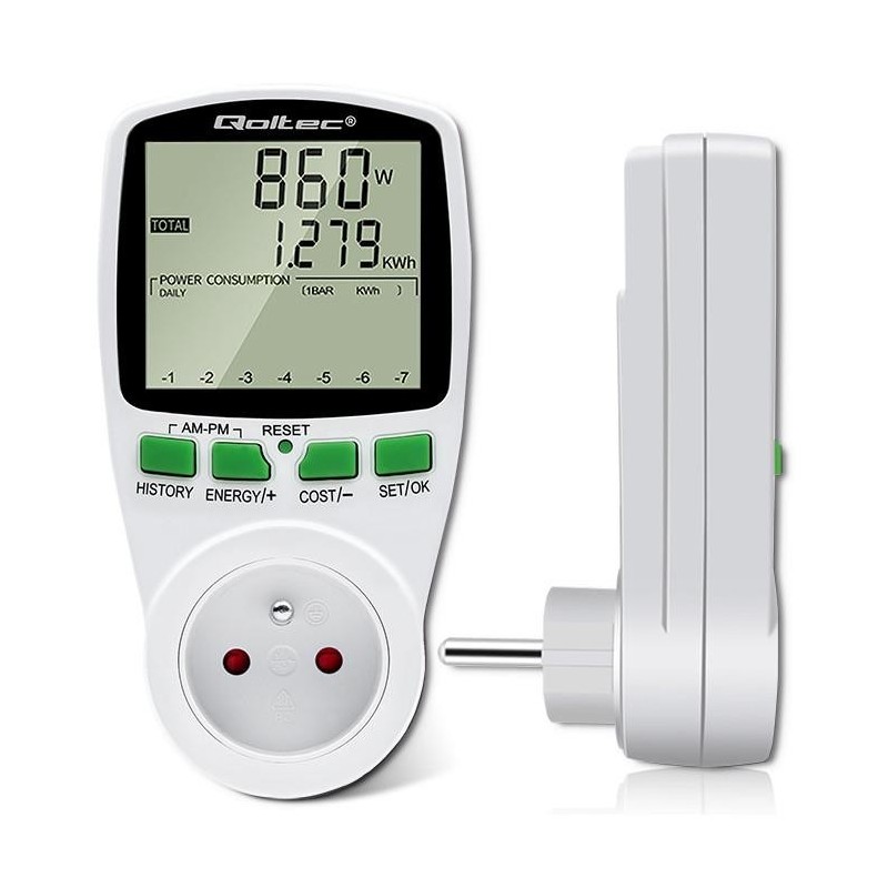 Watomierz Qoltec Licznik zużycia energii PM0627 z... | PartsPC.pl