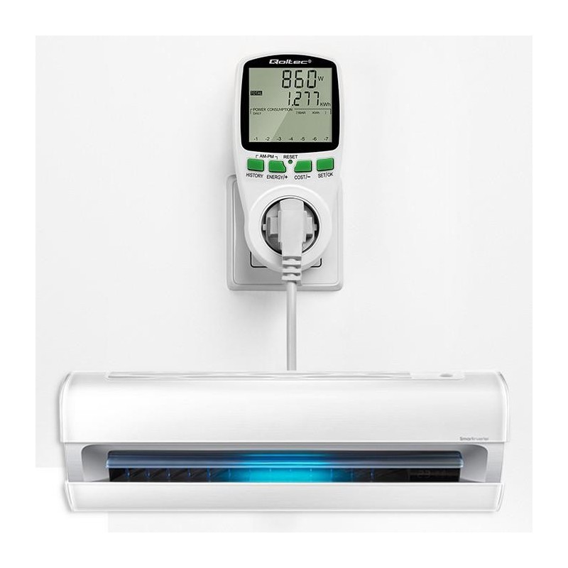 Watomierz Qoltec Licznik zużycia energii PM0627 z... | PartsPC.pl