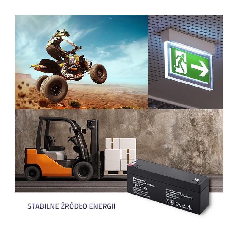 Akumulator AGM Qoltec 12V | 2.3Ah | PartsPC.pl