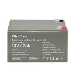Akumulator AGM Qoltec 12V | 7Ah | Security | PartsPC.pl