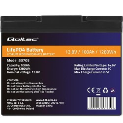 Akumulator LiFePO4 Qoltec Litowo-Żelazowo-Fosforanowy ... | PartsPC.pl