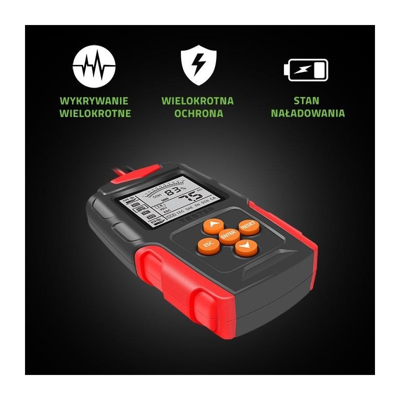 Tester cyfrowy Qoltec akumulatora z wyświetlaczem LCD | 12V … | PartsPC.pl
