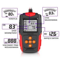 Tester cyfrowy Qoltec akumulatora z wyświetlaczem LCD | 12V … | PartsPC.pl