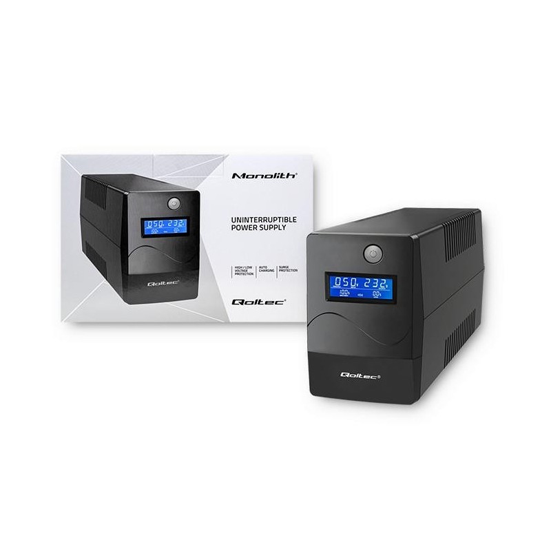 Zasilacz awaryjny UPS Qoltec Monolith | 850VA | 480W | LCD |… | PartsPC.pl