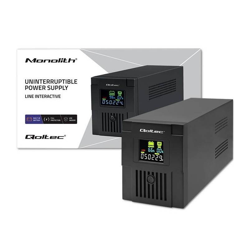 Zasilacz awaryjny UPS Qoltec Monolith | 1500VA | 900W | LCD … | PartsPC.pl