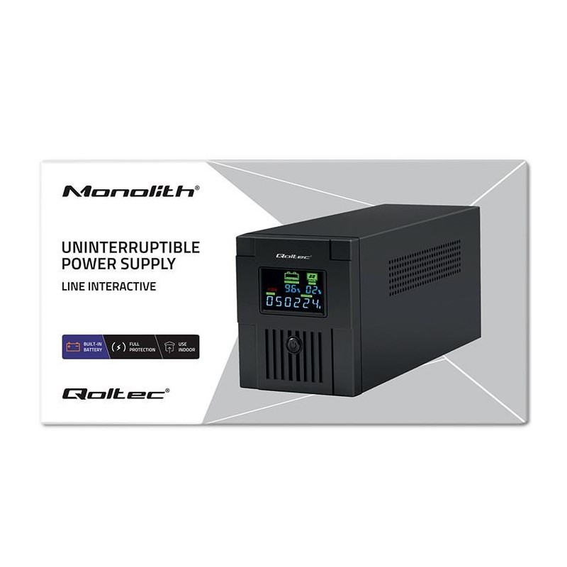 Zasilacz awaryjny UPS Qoltec Monolith | 1500VA | 900W | LCD … | PartsPC.pl