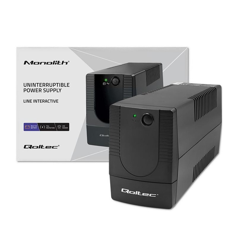 Zasilacz awaryjny UPS Qoltec Monolith | 650VA | 360W | PartsPC.pl