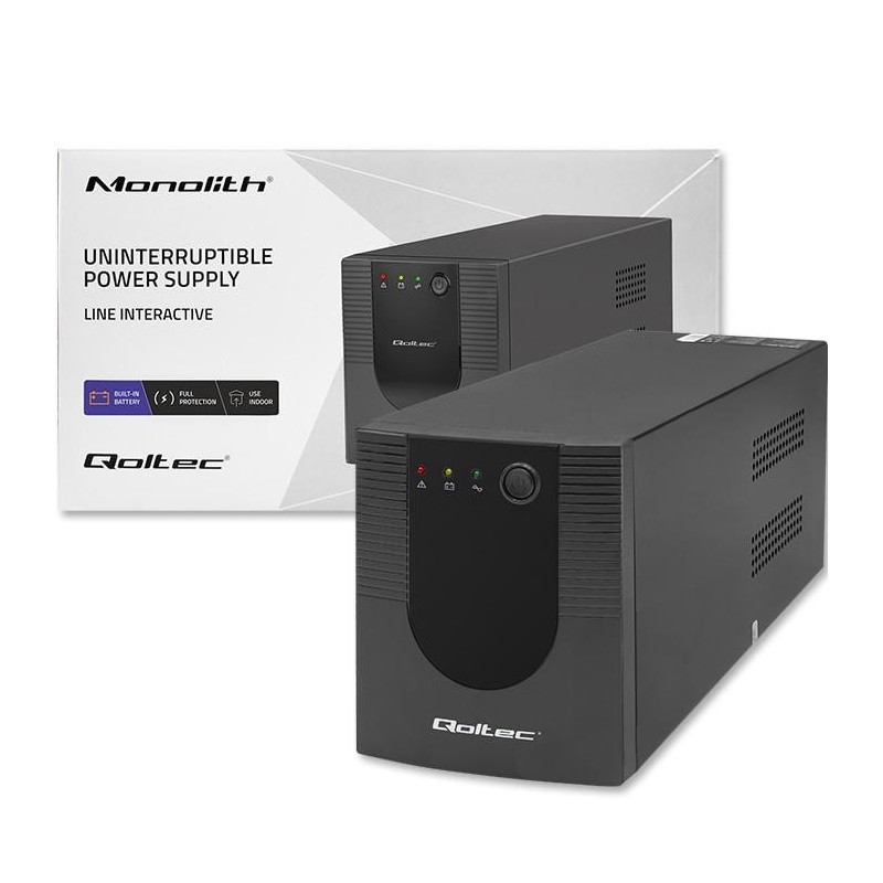Zasilacz awaryjny UPS Qoltec Monolith | 1500VA | 900W | PartsPC.pl