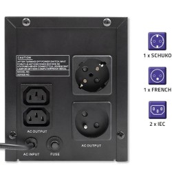 Zasilacz awaryjny UPS Qoltec Monolith | 1500VA | 900W | PartsPC.pl