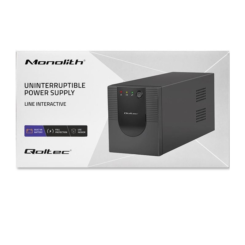 Zasilacz awaryjny UPS Qoltec Monolith | 1500VA | 900W | PartsPC.pl