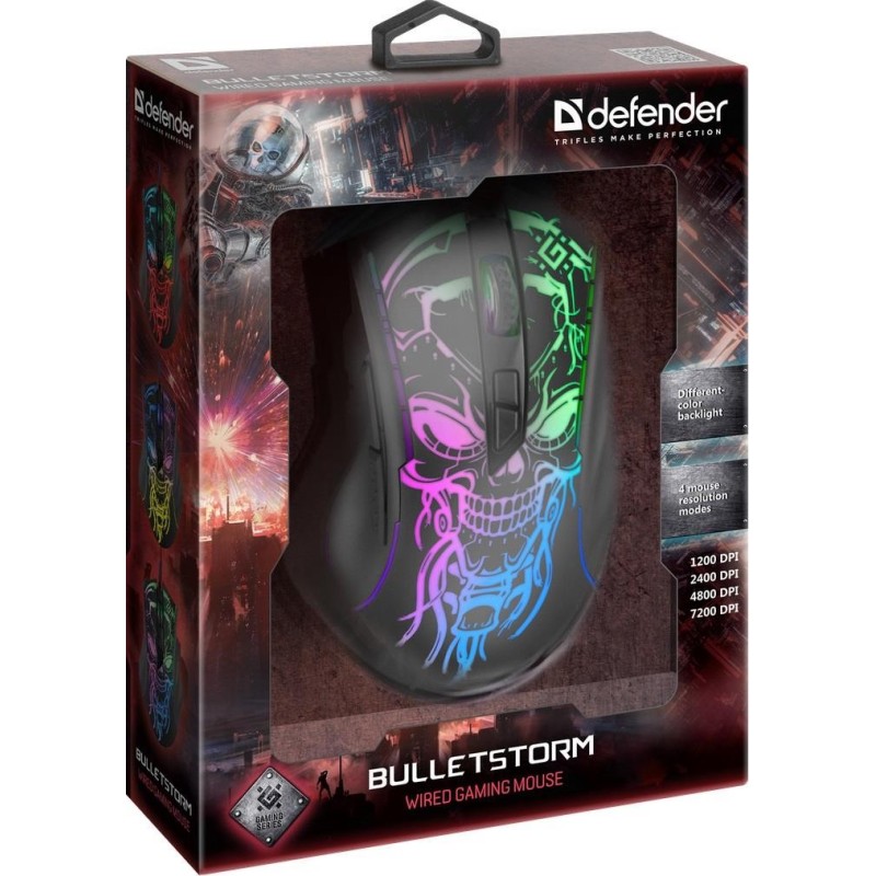 Mysz przewodowa Defender BULLETSTORM GM-928 7200dpi Gaming 7… | PartsPC.pl