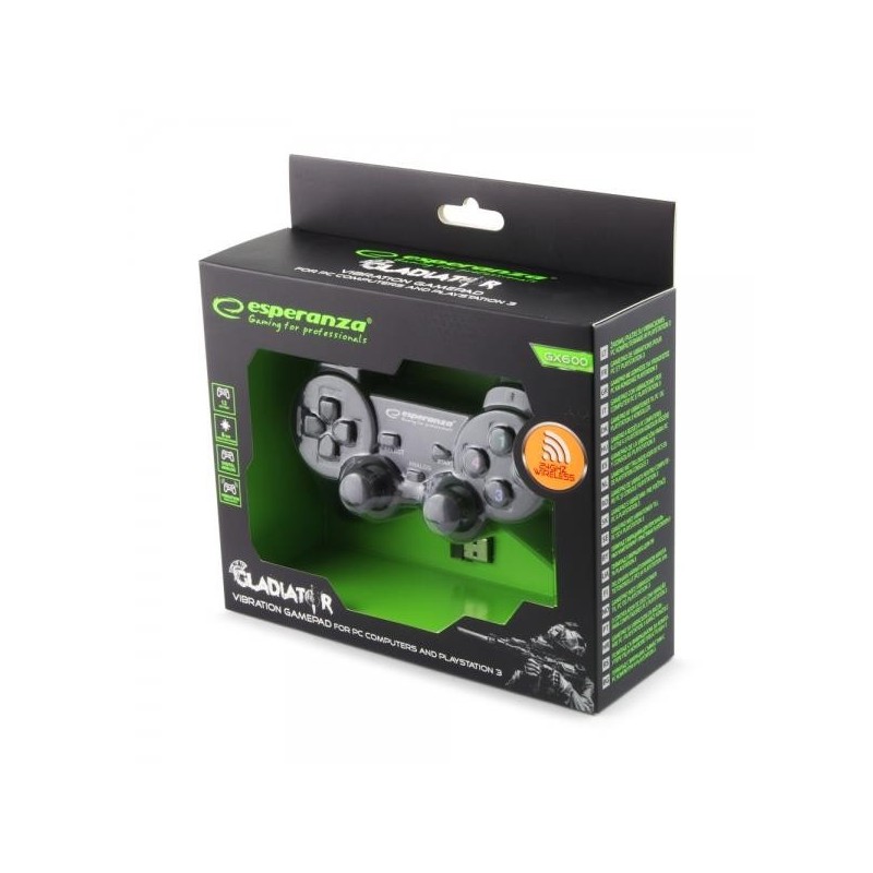 Gamepad bezprzewodowy 2.4GHz PS3/PC USB Esperanza "Gladiator… | PartsPC.pl