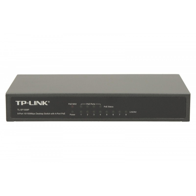 Switch niezarządzalny TP-Link TL-SF1008P 8x10/100, 4xPoE | PartsPC.pl