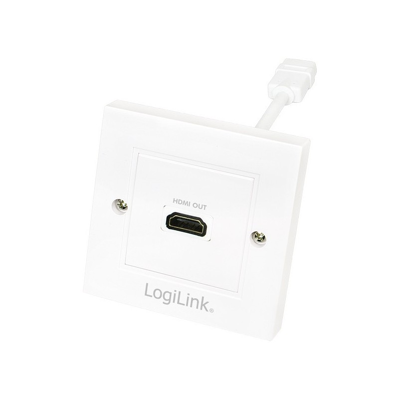 Gniazdo natynkowe 1x HDMI AH0014 LogiLink białe | PartsPC.pl