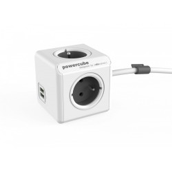 Allocacoc Listwa zasilająca PowerCube Extended USB 1,5m 2402GY/FREUPC Szara