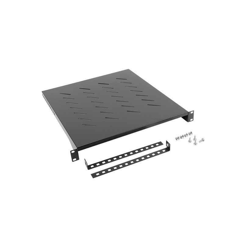 Półka do szaf 19" 800mm czarna Lanberg (1U/483x500mm udźwig … | PartsPC.pl