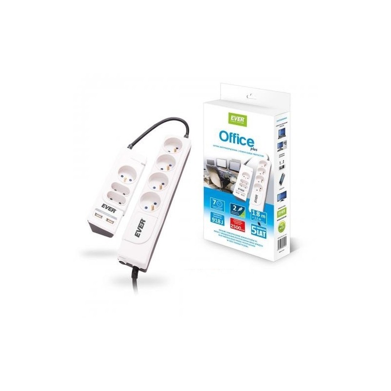 Listwa antyprzepięciowa Ever Office Plus 3m | PartsPC.pl