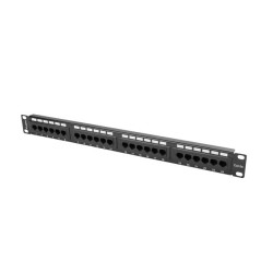 Patch panel Lanberg PPU5-1024-B 24 port 1U kat.5e czarny | PartsPC.pl