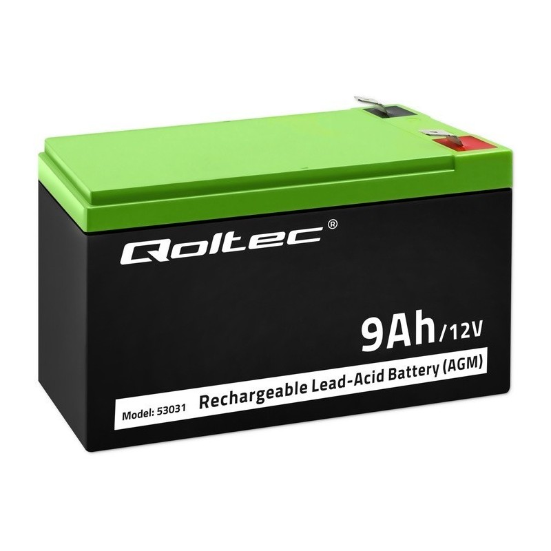 Akumulator AGM Qoltec 12V | 9Ah | PartsPC.pl