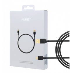 AUKEY CB-MD1 kabel micro USB - USB-A 1m 480 Mbps Quick Charge czarny