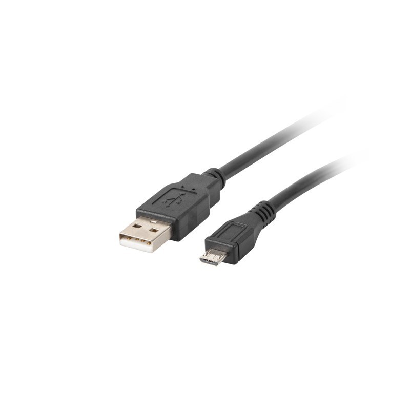 Kabel USB 2.0 Lanberg micro AM-MBM5P 1m czarny | PartsPC.pl