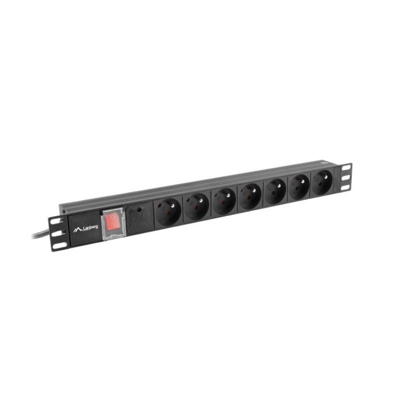 Listwa zasilająca Lanberg do RACK 1U 16A PDU 7x PL 2m czarna… | PartsPC.pl