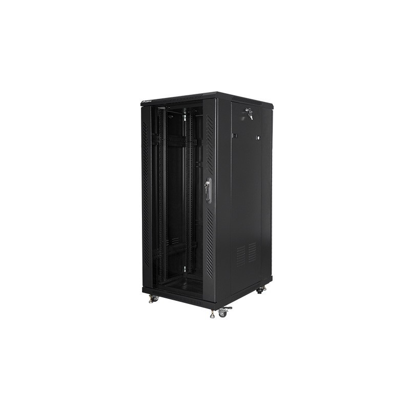 Szafa instalacyjna Rack stojąca 19" 27U 600x800 czarna Lanbe… | PartsPC.pl