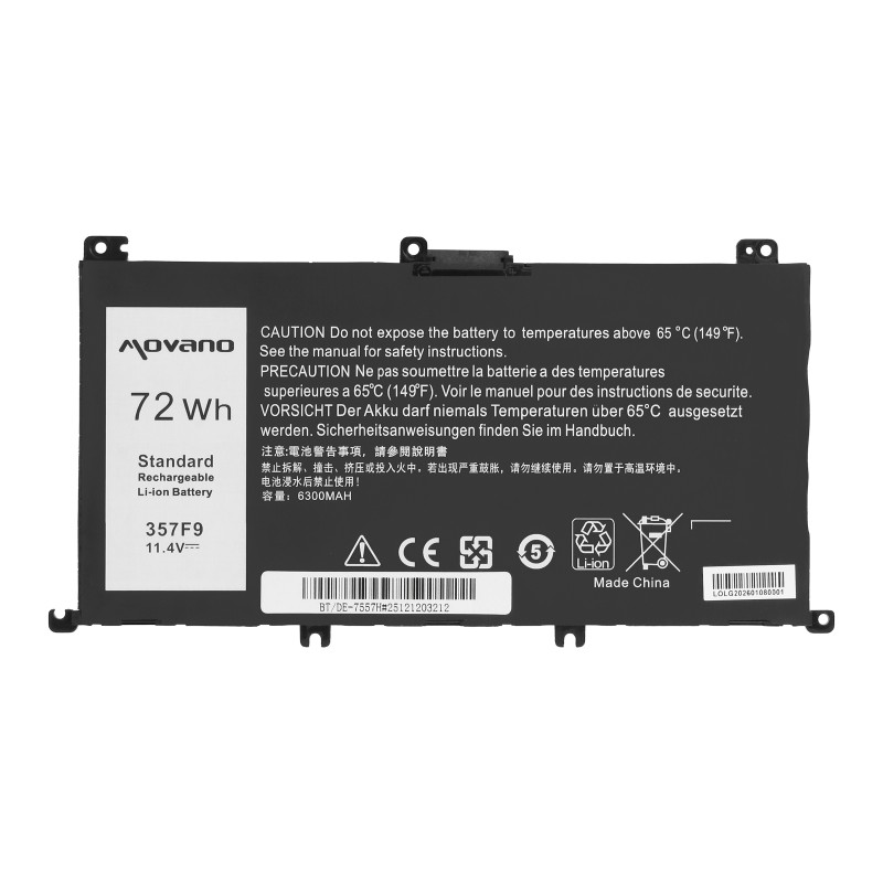 Bateria Movano do Dell Inspiron 15 (7557), 15 (7559) - 6600mAh