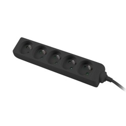 Listwa przedłużacz Lanberg 3m czarna 5x 230V PL, kabel wykon… | PartsPC.pl