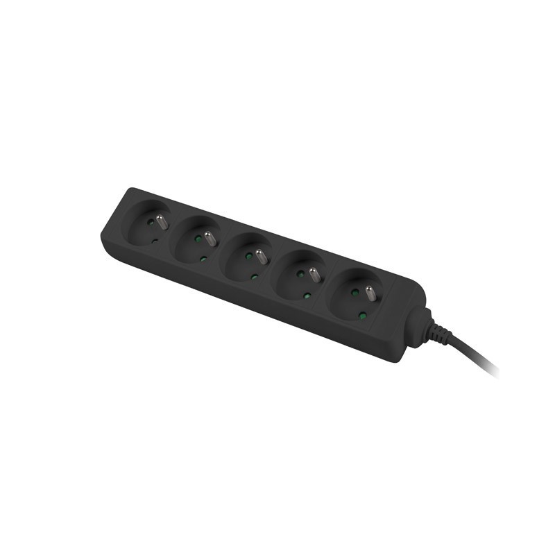 Listwa przedłużacz Lanberg 3m czarna 5x 230V PL, kabel wykon… | PartsPC.pl