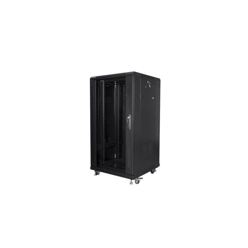 Szafa instalacyjna Rack stojąca 19" 22U 600x600 czarna Lanbe… | PartsPC.pl