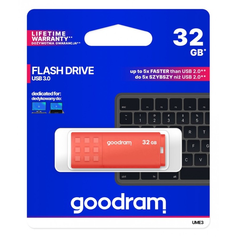 Pendrive GOODRAM UME3 32GB USB 3.2 Gen 1 Orange | PartsPC.pl