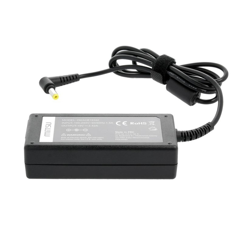 Zasilacz sieciowy Mitsu 19V 3.42A (5.5x1.7) 65W do not... | PartsPC.pl