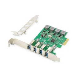 Kontroler USB 3.0 DIGITUS PCIe, 4x USB 3.0, Low Profile, Chi… | PartsPC.pl