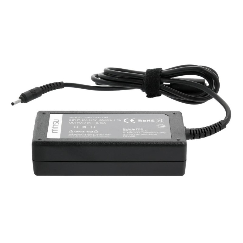 Zasilacz sieciowy Mitsu 19V 3.16A (3.0x1.1) 60W do notebooka… | PartsPC.pl