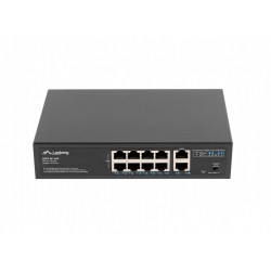 Switch niezarządzalny Lanberg 8x 100Mb PoE+/2x 1Gb Rack 10"/19" Gigabit