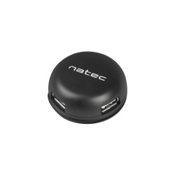 Hub USB Natec 4x USB 2.0 Bumblebee czarny | PartsPC.pl
